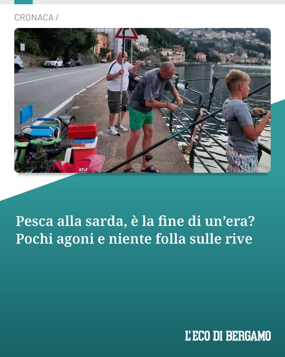 Post Instagram @ecodibergamo: Pesca alla sarda, è la fine di un’era? Pochi agoni e niente folla sulle rive...