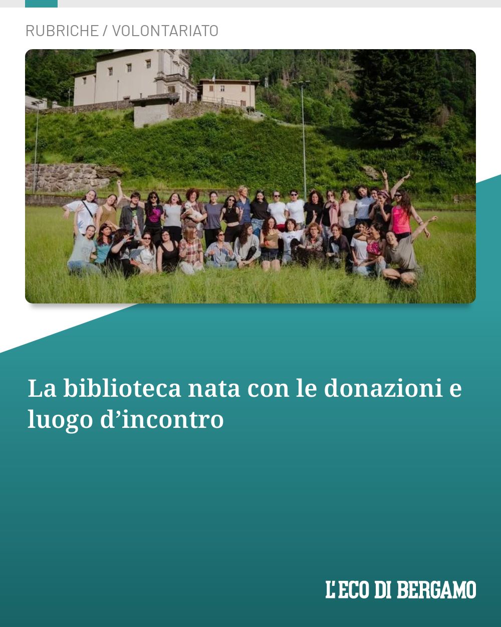 Post Instagram @ecodibergamo: La biblioteca nata con le donazioni e luogo d’incontro...