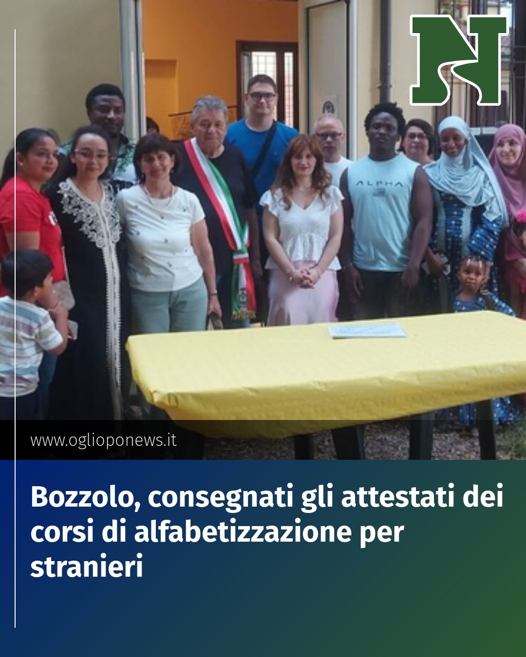 Post Instagram @redazione@oglioponews.it: Bozzolo, consegnati gli attestati dei corsi di alfabetizzazione per stranieri...