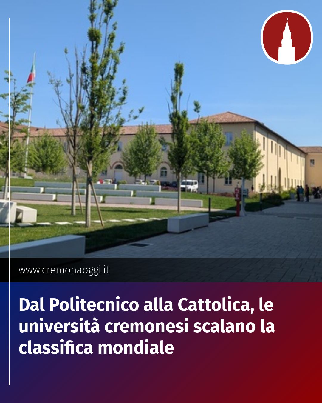Post Instagram @Cremona_Oggi: Dal Politecnico alla Cattolica, le università cremonesi scalano la classifica mondiale...