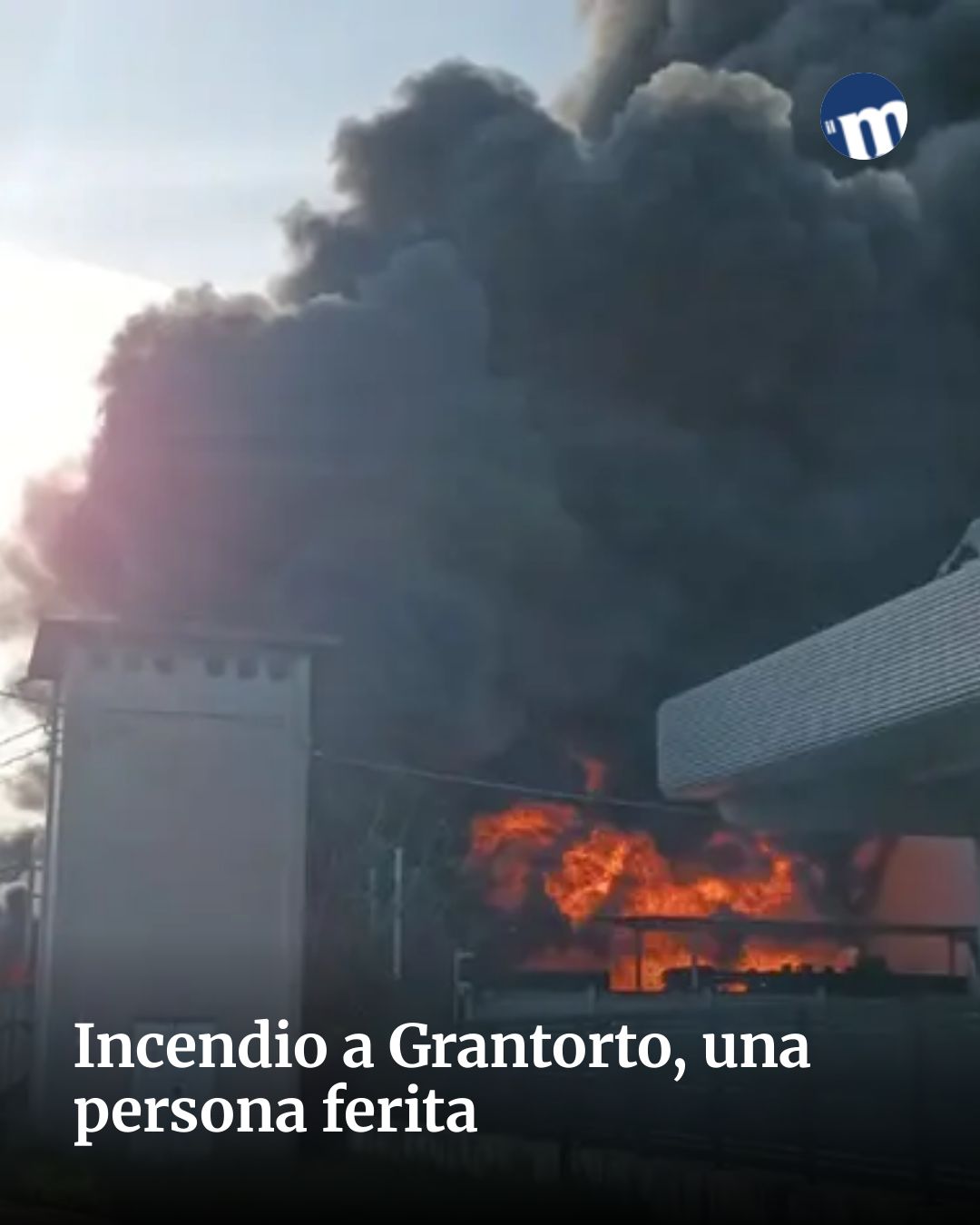Post Instagram @socialbeat.test: Incendio a Grantorto, una persona ferita...