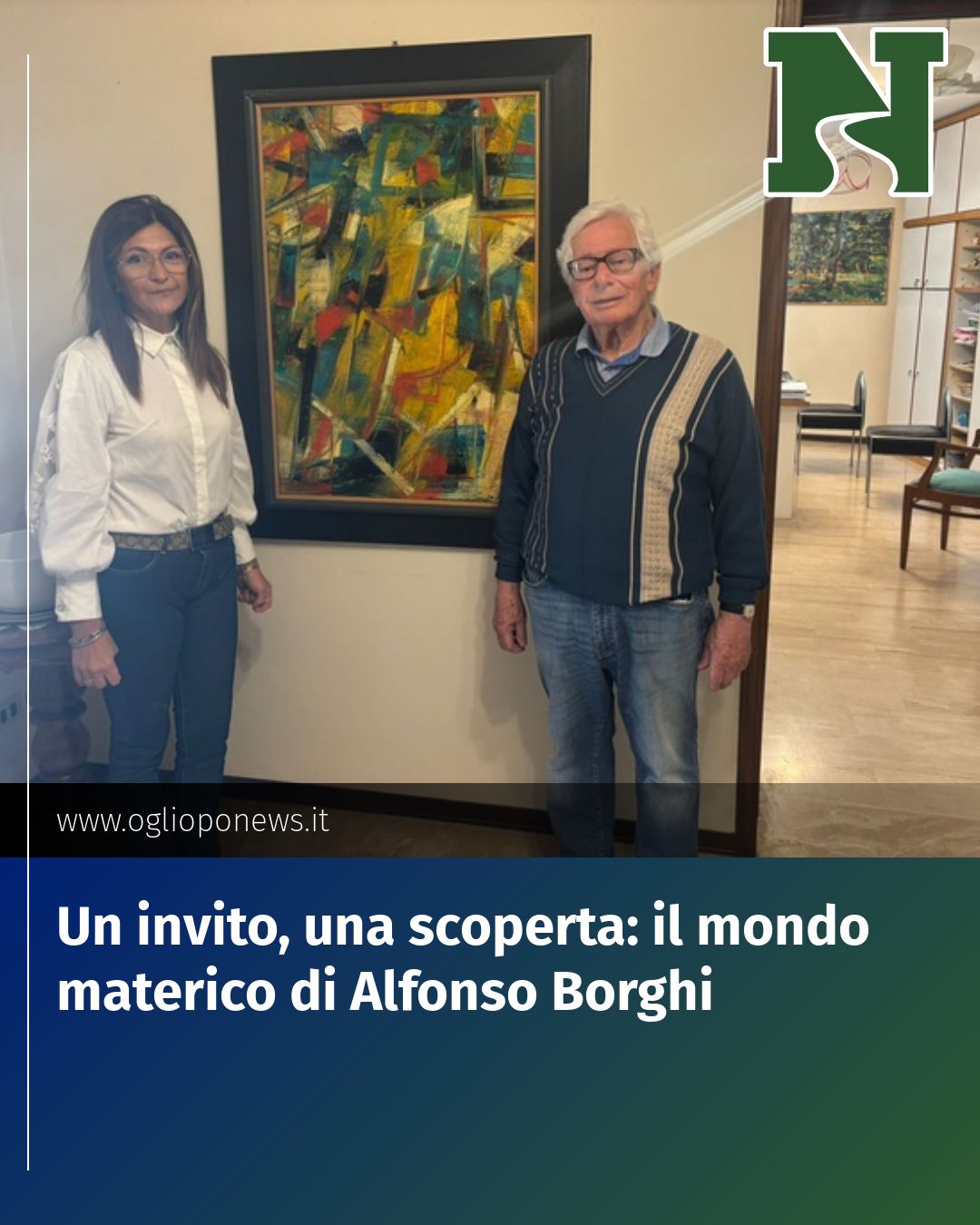 Post Instagram @redazione@oglioponews.it: Un invito, una scoperta: il mondo materico di Alfonso Borghi...
