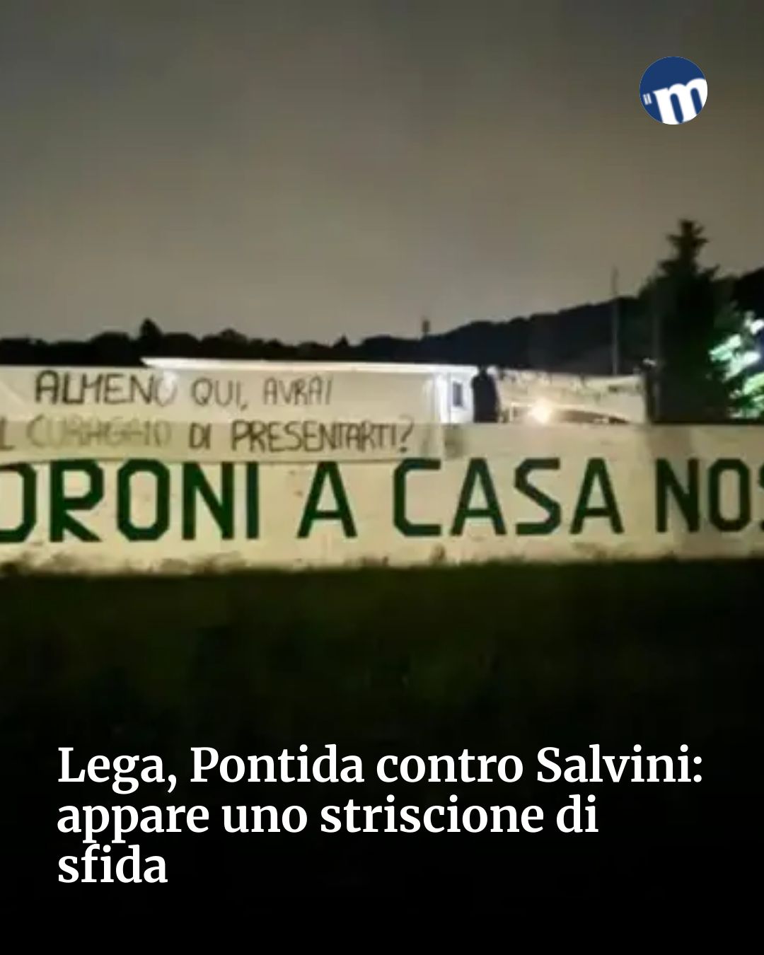Post Instagram @socialbeat.test: Lega, Pontida contro Salvini: appare uno striscione di sfida...