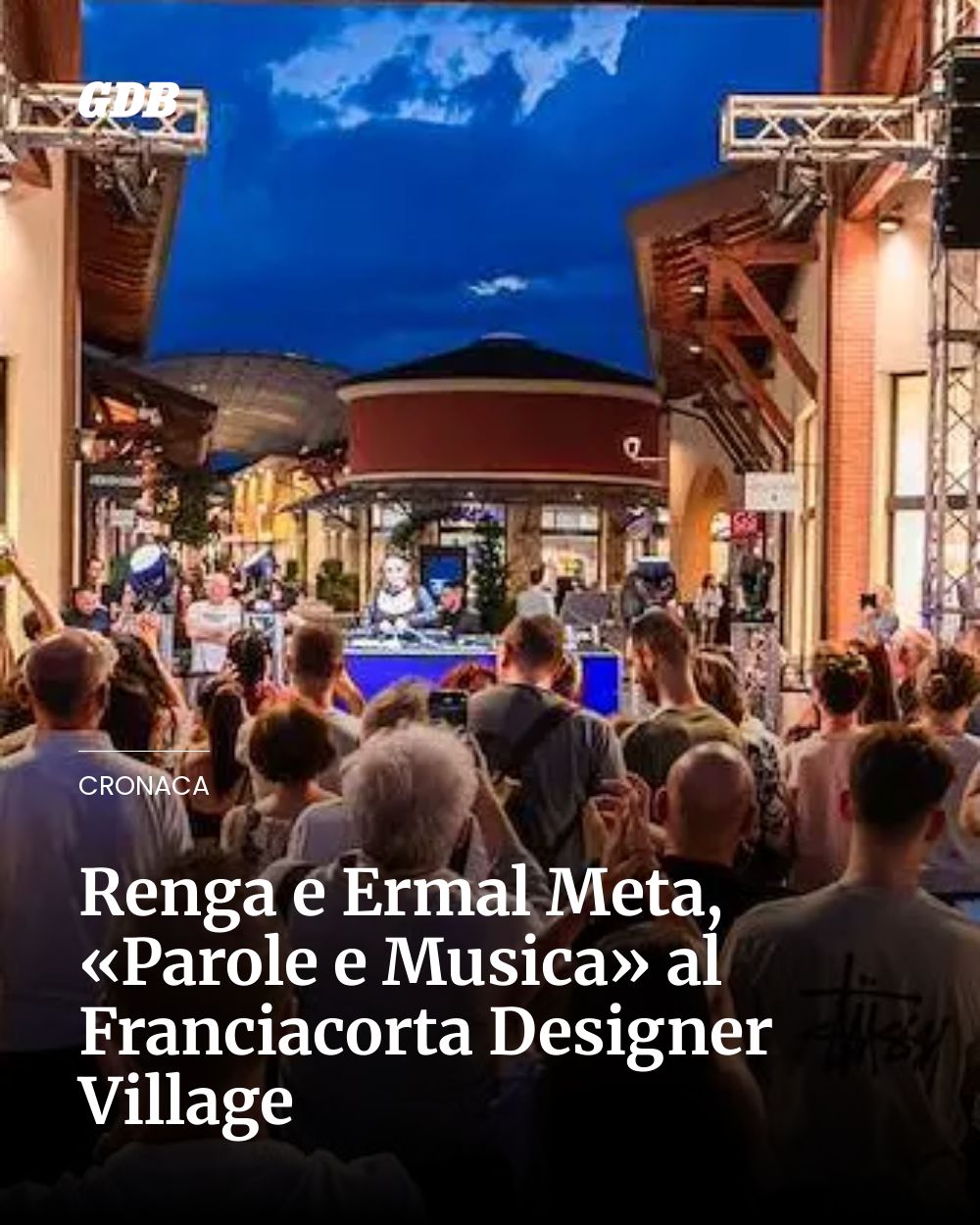 Post Instagram @giornaledibrescia: Renga e Ermal Meta, «Parole e Musica» al Franciacorta Designer Village...
