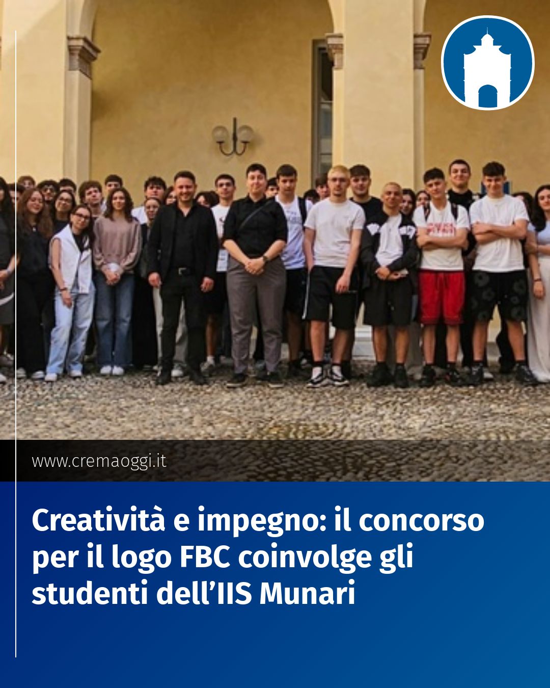 Post Instagram @redazione@cremaoggi.it: Creatività e impegno: il concorso per il logo FBC coinvolge gli studenti dell’IIS Munari...