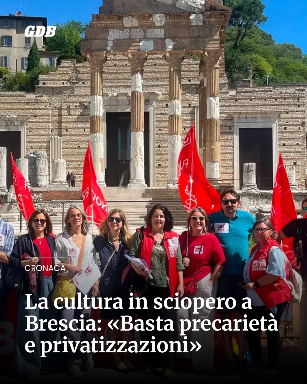 Post Instagram @giornaledibrescia: La cultura in sciopero a Brescia: «Basta precarietà e privatizzazioni»...