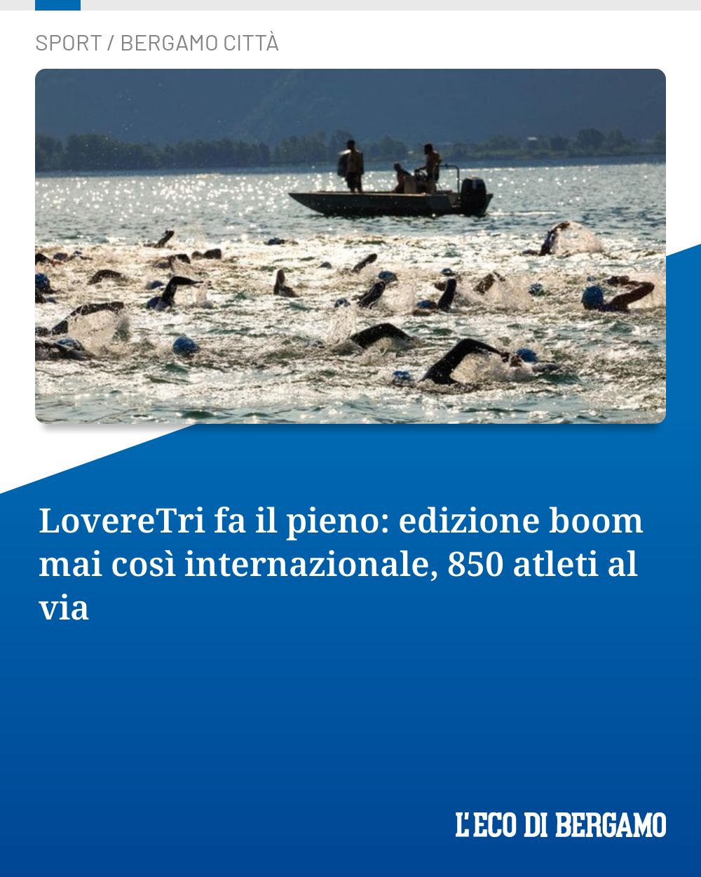 Post Instagram @ecodibergamo: LovereTri fa il pieno: edizione boom mai così internazionale, 850 atleti al via...