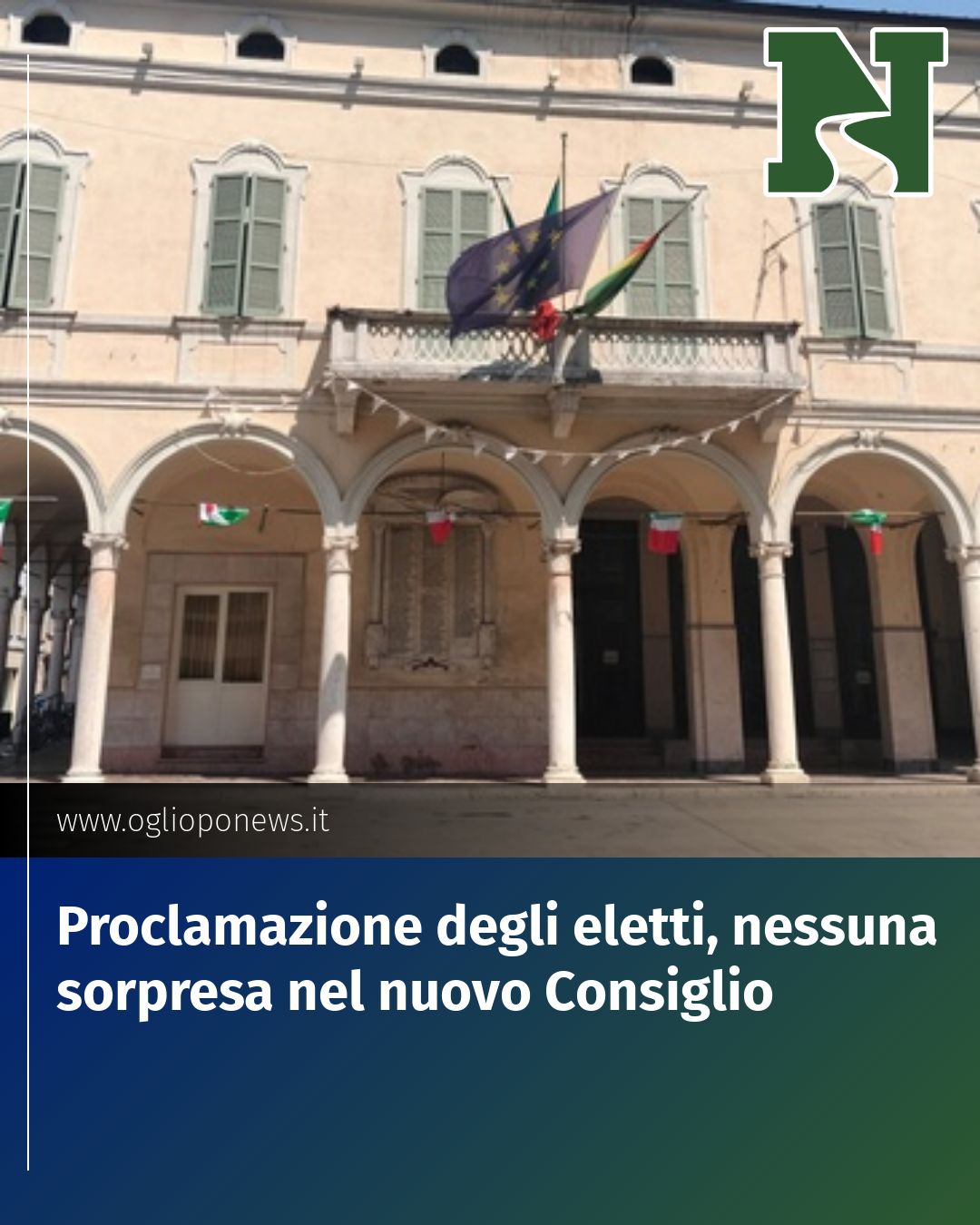 Post Instagram @redazione@oglioponews.it: Proclamazione degli eletti, nessuna sorpresa nel nuovo Consiglio...