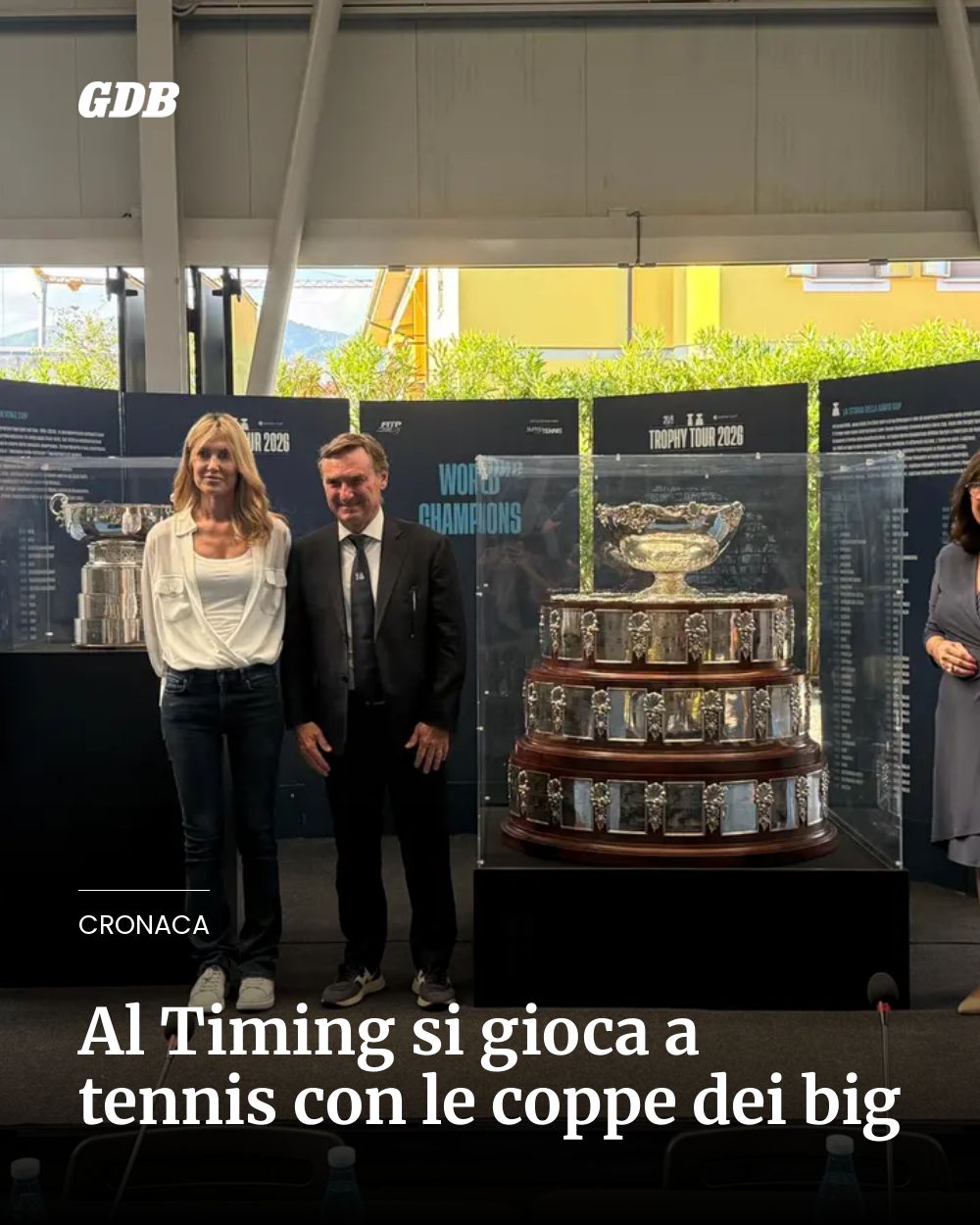 Post Instagram @giornaledibrescia: Al Timing si gioca a tennis con le coppe dei big...