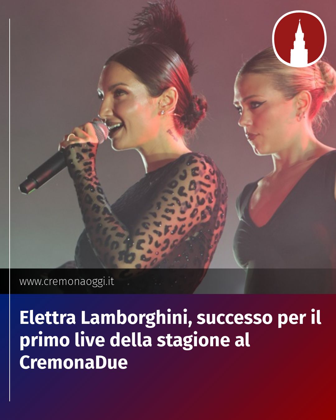 Post Instagram @Cremona_Oggi: Elettra Lamborghini, successo per il primo live della stagione al CremonaDue...