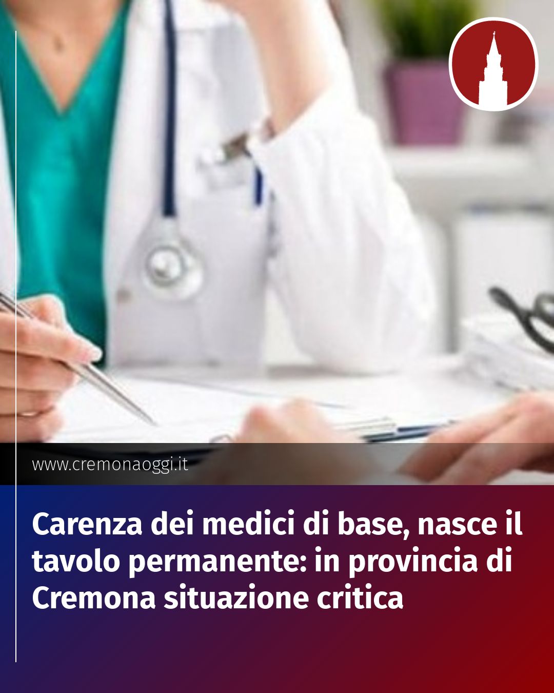 Post Instagram @Cremona_Oggi: Carenza dei medici di base, nasce il tavolo permanente: in provincia di Cremona situazione critica..