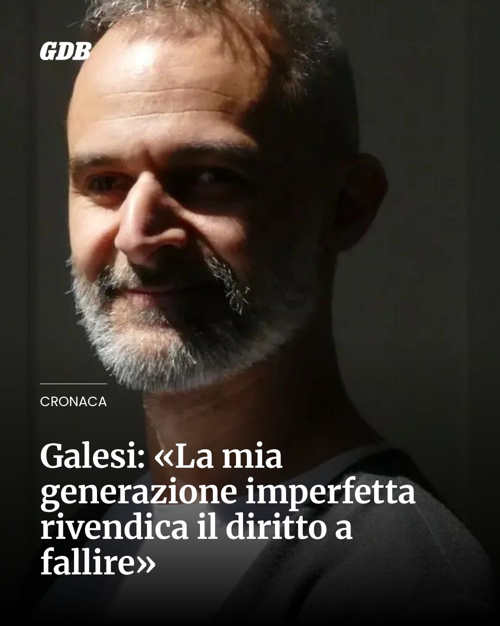 Post Instagram @giornaledibrescia: Galesi: «La mia generazione imperfetta rivendica il diritto a fallire»...