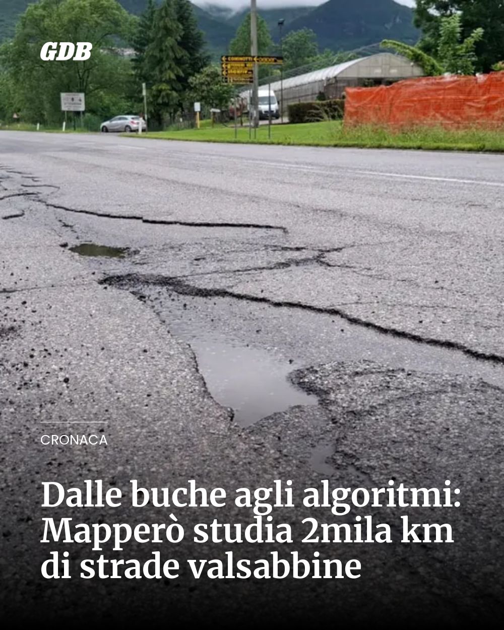 Post Instagram @giornaledibrescia: Dalle buche agli algoritmi: Mapperò studia 2mila km di strade valsabbine...