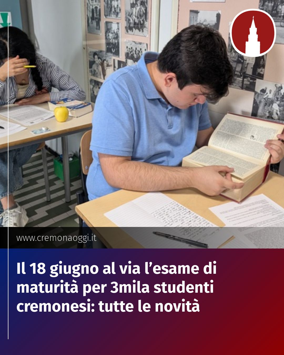 Post Instagram @Cremona_Oggi: Il 18 giugno al via l’esame di maturità per 3mila studenti cremonesi: tutte le novità...