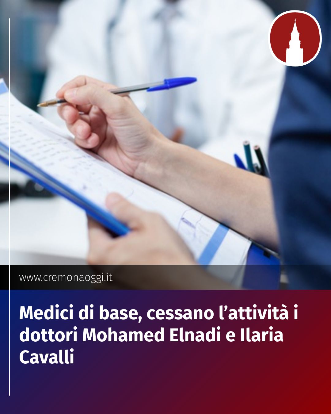 Post Instagram @Cremona_Oggi: Medici di base, cessano l’attività i dottori Mohamed Elnadi e Ilaria Cavalli...