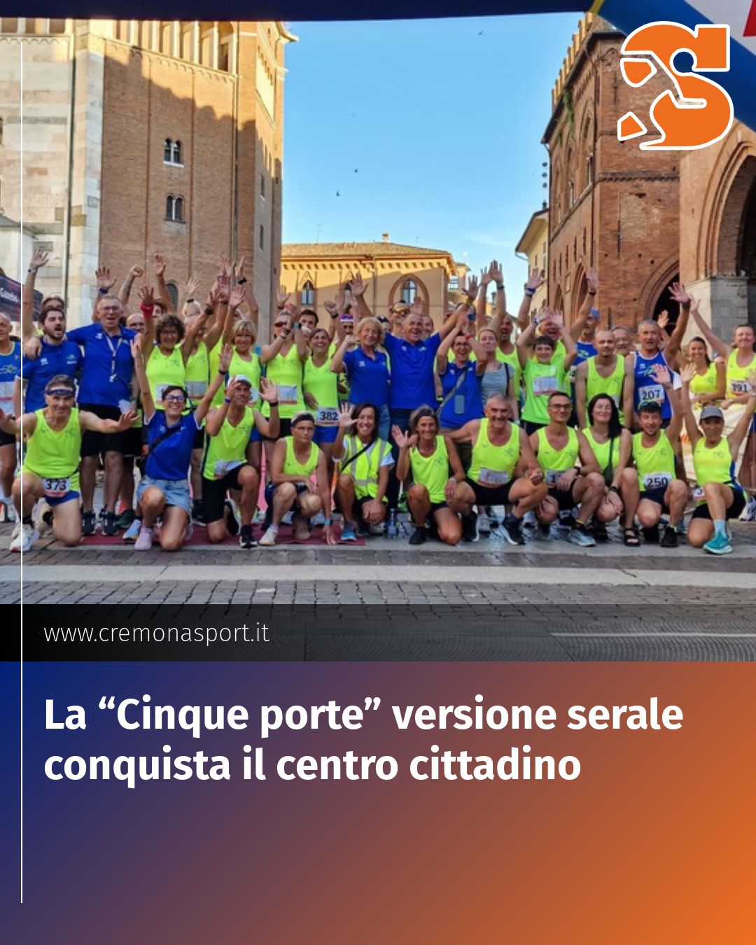 Post Instagram @Cremona_Sport: La “Cinque porte” versione serale conquista il centro cittadino...