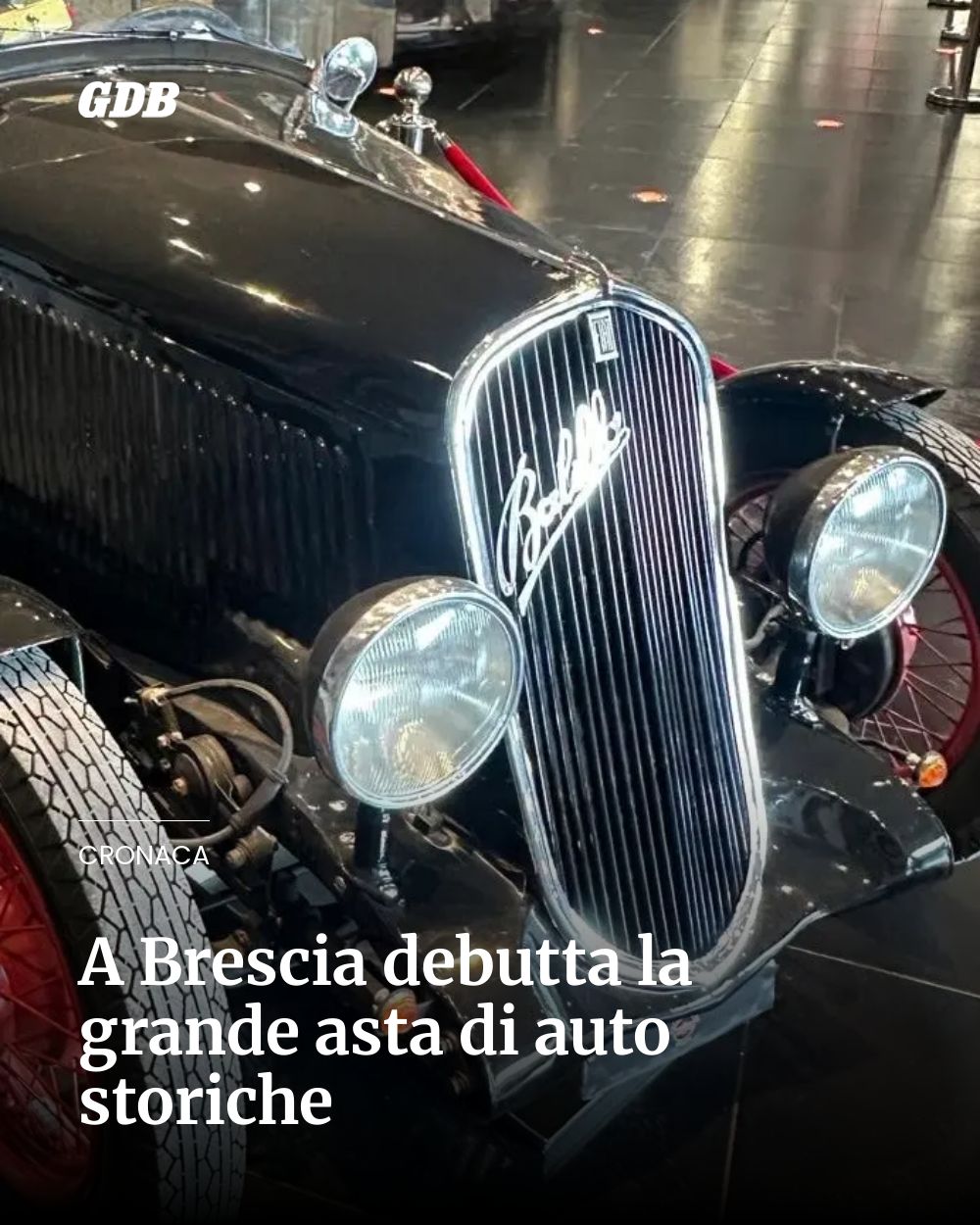 Post Instagram @giornaledibrescia: A Brescia debutta la grande asta di auto storiche...