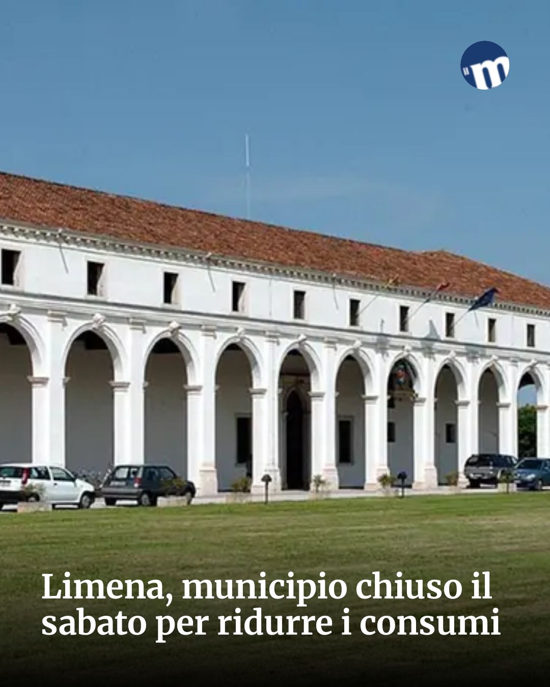 Post Instagram @socialbeat.test: Limena, municipio chiuso il sabato per ridurre i consumi...