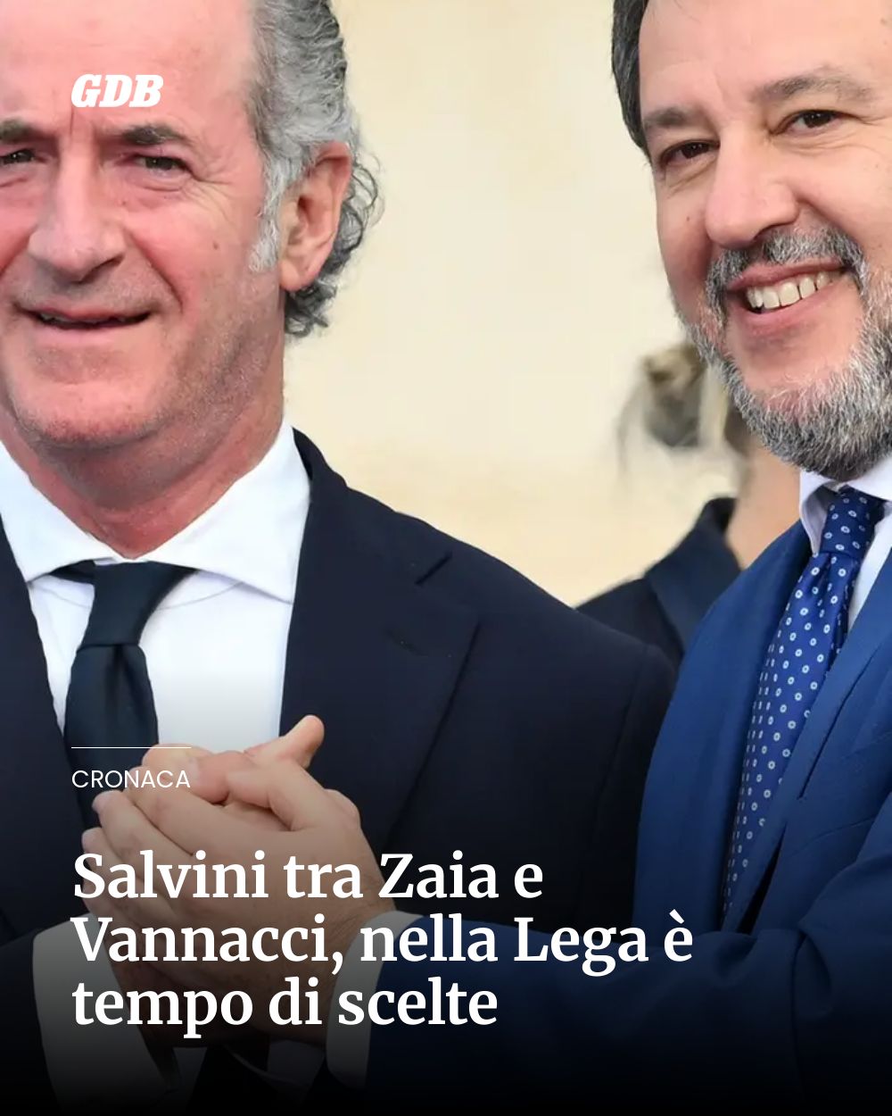 Post Instagram @giornaledibrescia: Salvini tra Zaia e Vannacci, nella Lega è tempo di scelte...