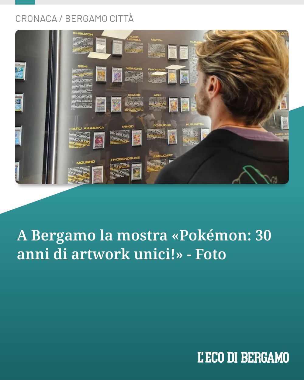 Post Instagram @ecodibergamo: A Bergamo la mostra «Pokémon: 30 anni di artwork unici!» - Foto...