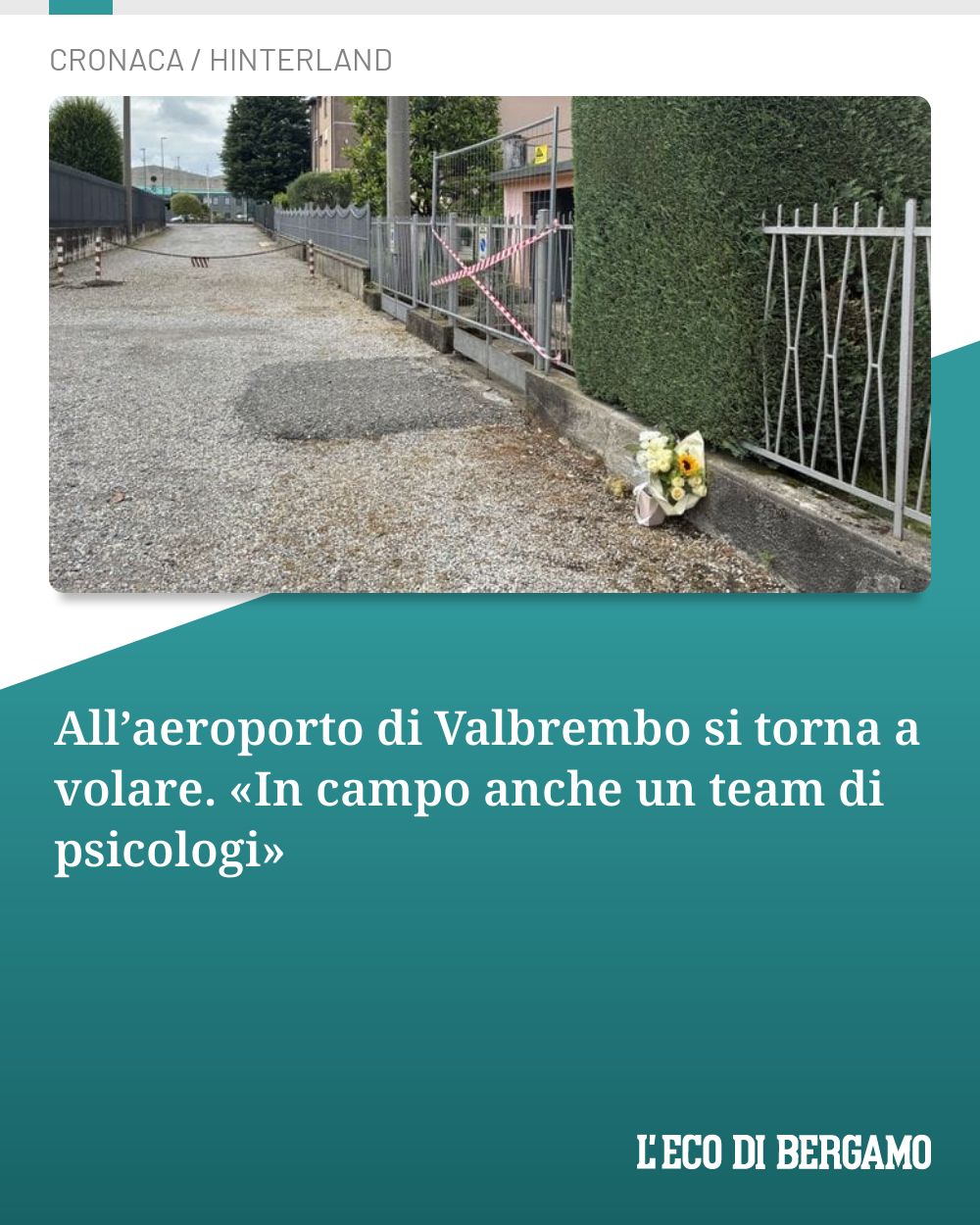 Post Instagram @ecodibergamo: All’aeroporto di Valbrembo si torna a volare. «In campo anche un team di psicologi»...