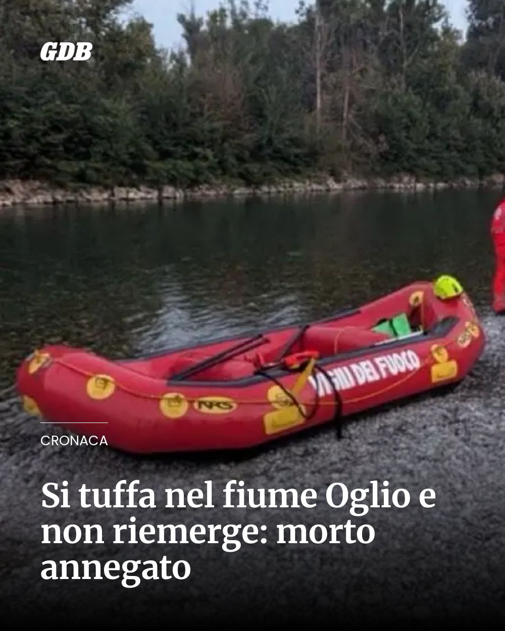 Post Instagram @giornaledibrescia: Si tuffa nel fiume Oglio e non riemerge: morto annegato...