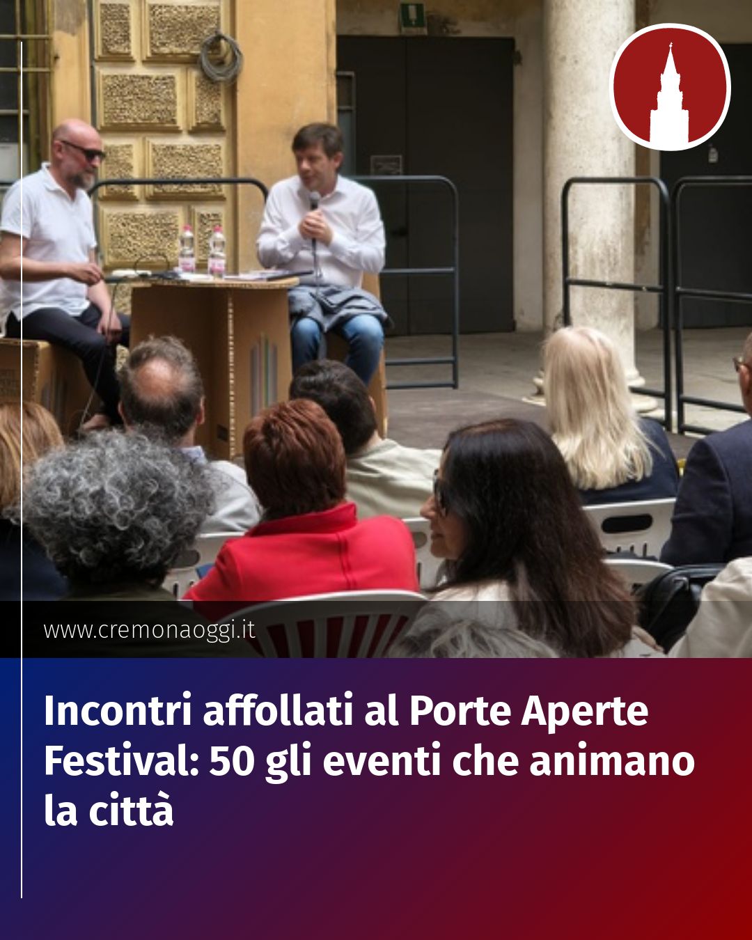 Post Instagram @Cremona_Oggi: Incontri affollati al Porte Aperte Festival: 50 gli eventi che animano la città...