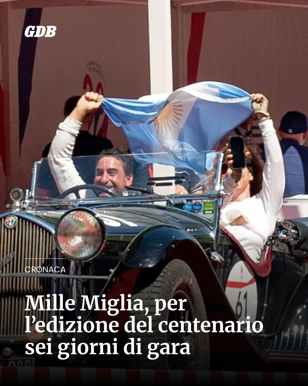 Post Instagram @giornaledibrescia: Mille Miglia, per l’edizione del centenario sei giorni di gara...