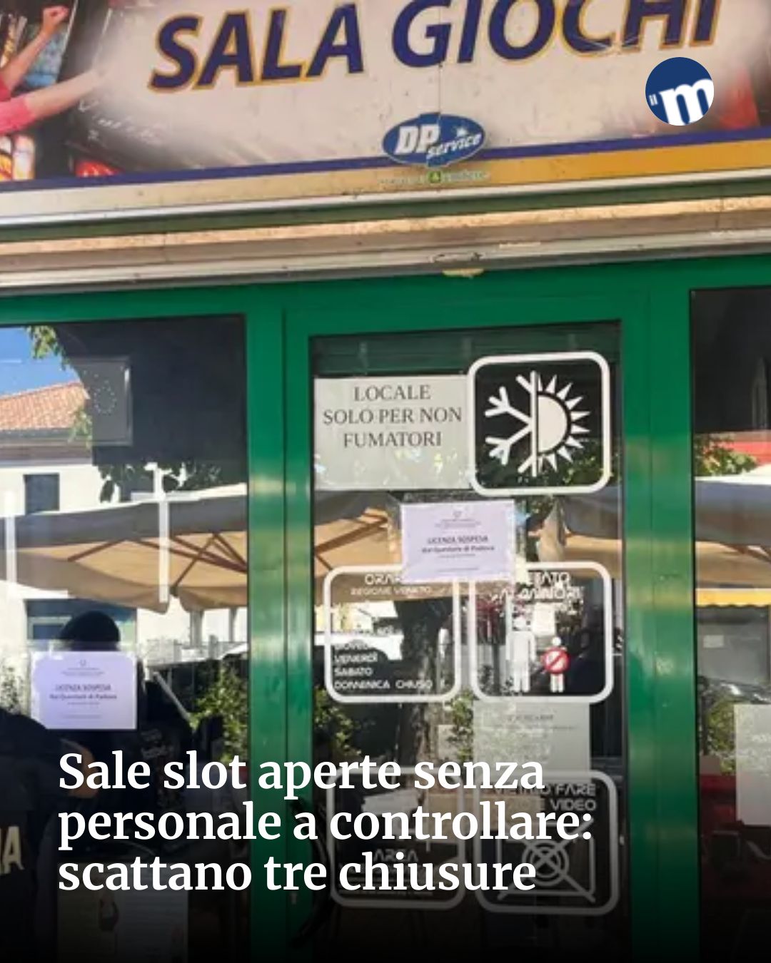 Post Instagram @socialbeat.test: Sale slot aperte senza personale a controllare: scattano tre chiusure...