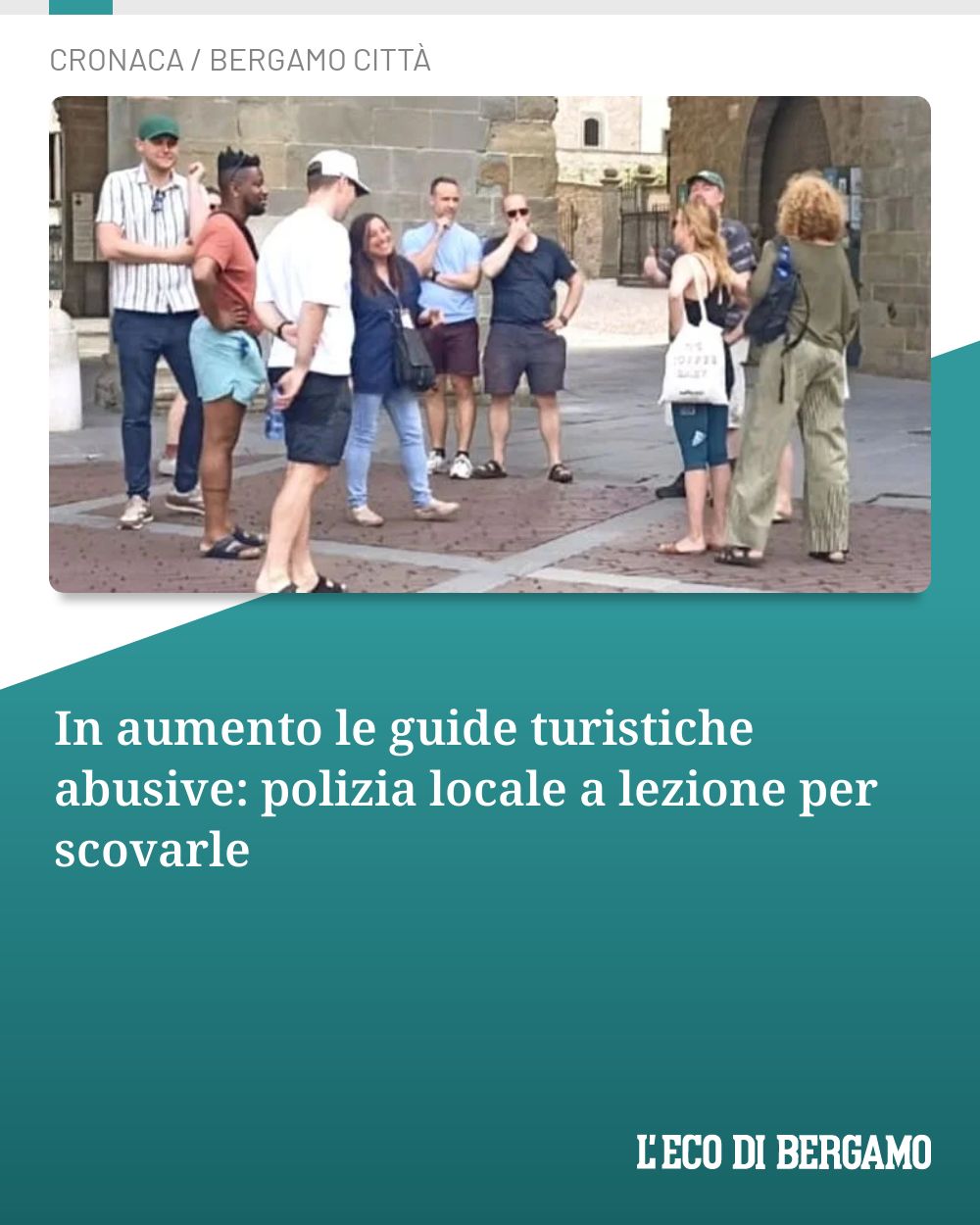 Post Instagram @ecodibergamo: In aumento le guide turistiche abusive: polizia locale a lezione per scovarle...