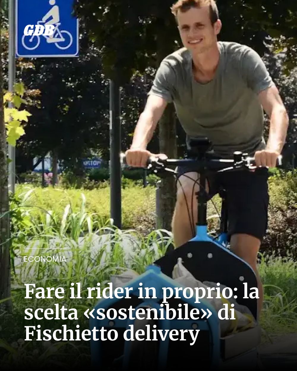Post Instagram @giornaledibrescia: Fare il rider in proprio: la scelta «sostenibile» di Fischietto delivery...