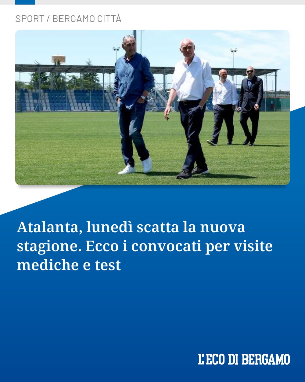 Post Instagram @ecodibergamo: Atalanta, lunedì scatta la nuova stagione. Ecco i convocati per visite mediche e test...