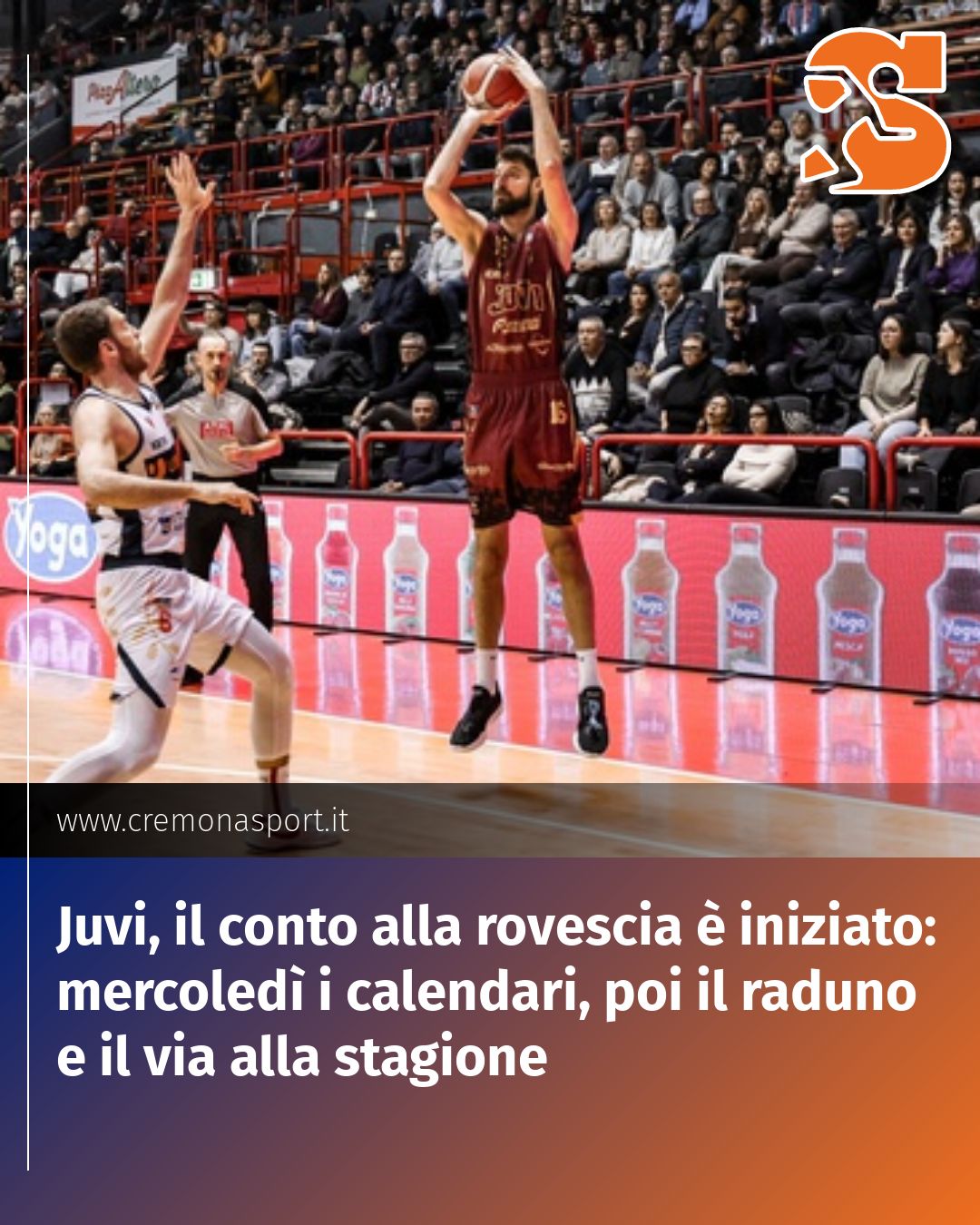 Post Instagram @Cremona_Sport: Juvi, il conto alla rovescia è iniziato: mercoledì i calendari, poi il raduno e il via alla stagione