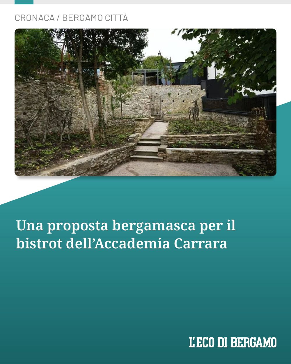 Post Instagram @ecodibergamo: Una proposta bergamasca per il bistrot dell’Accademia Carrara...