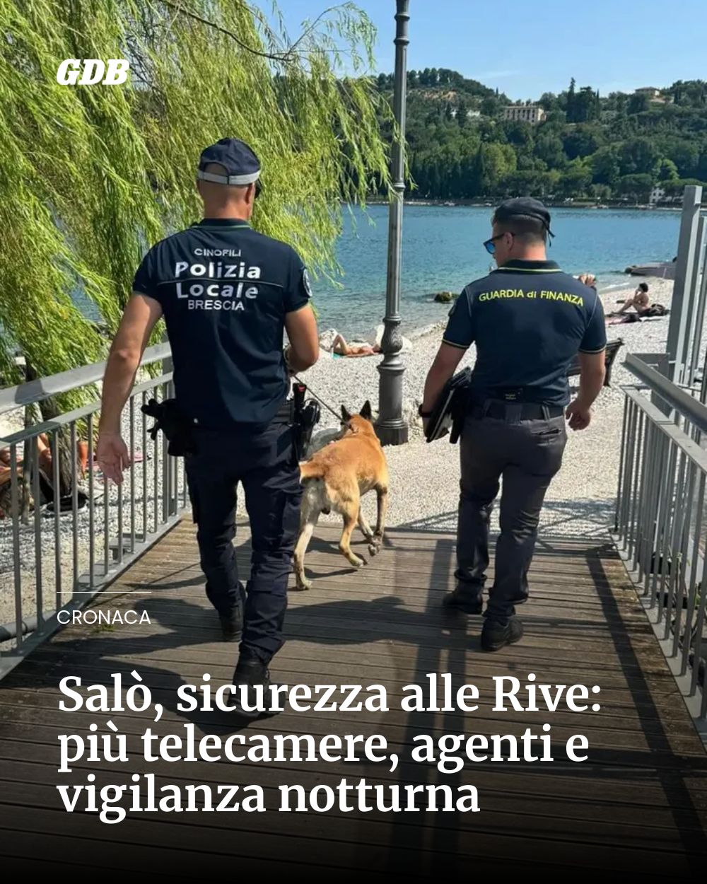 Post Instagram @giornaledibrescia: Salò, sicurezza alle Rive: più telecamere, agenti e vigilanza notturna...
