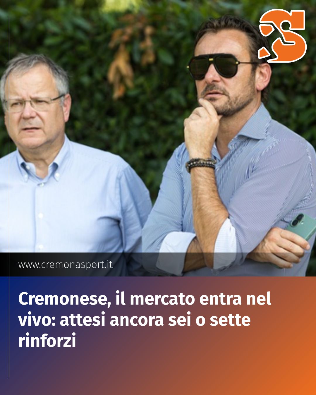 Post Instagram @Cremona_Sport: Cremonese, il mercato entra nel vivo: attesi ancora sei o sette rinforzi...
