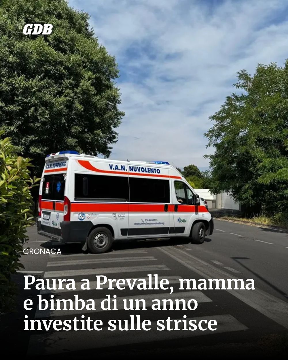 Post Instagram @giornaledibrescia: Paura a Prevalle, mamma e bimba di un anno investite sulle strisce...