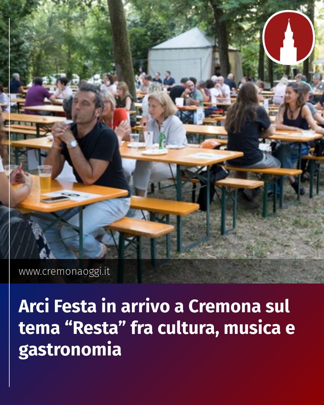 Post Instagram @Cremona_Oggi: Arci Festa in arrivo a Cremona sul tema “Resta” fra cultura, musica e gastronomia...