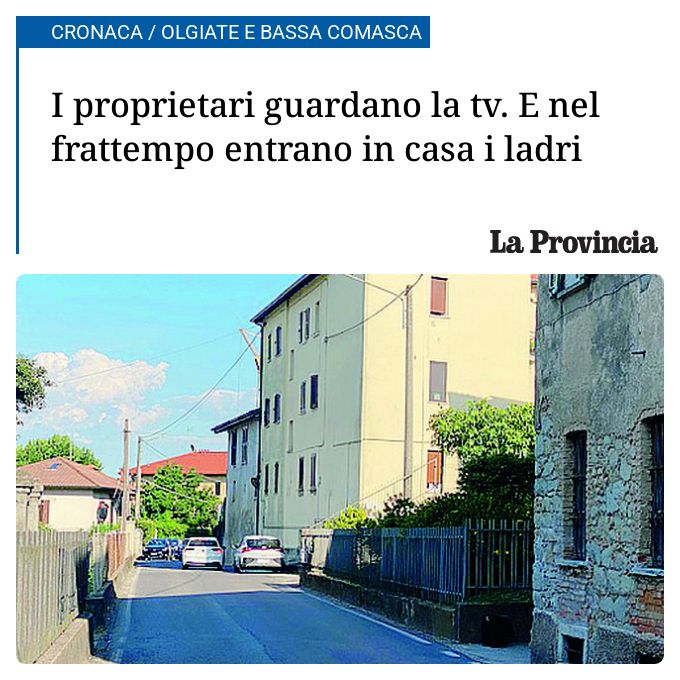 I proprietari guardano la tv. E nel frattempo entrano in casa i ladri...