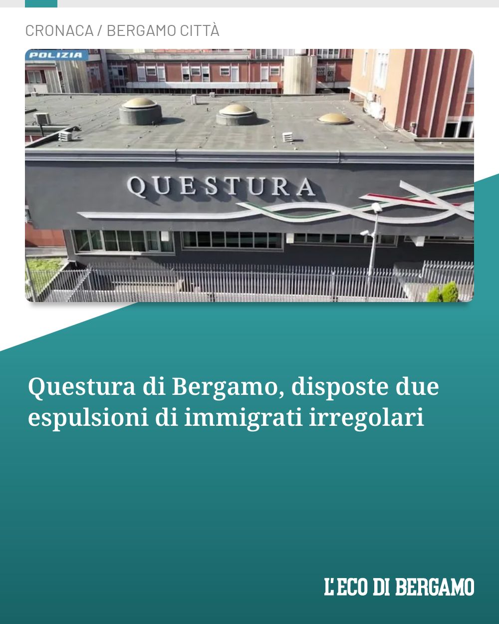 Post Instagram @ecodibergamo: Questura di Bergamo, disposte due espulsioni di immigrati irregolari...