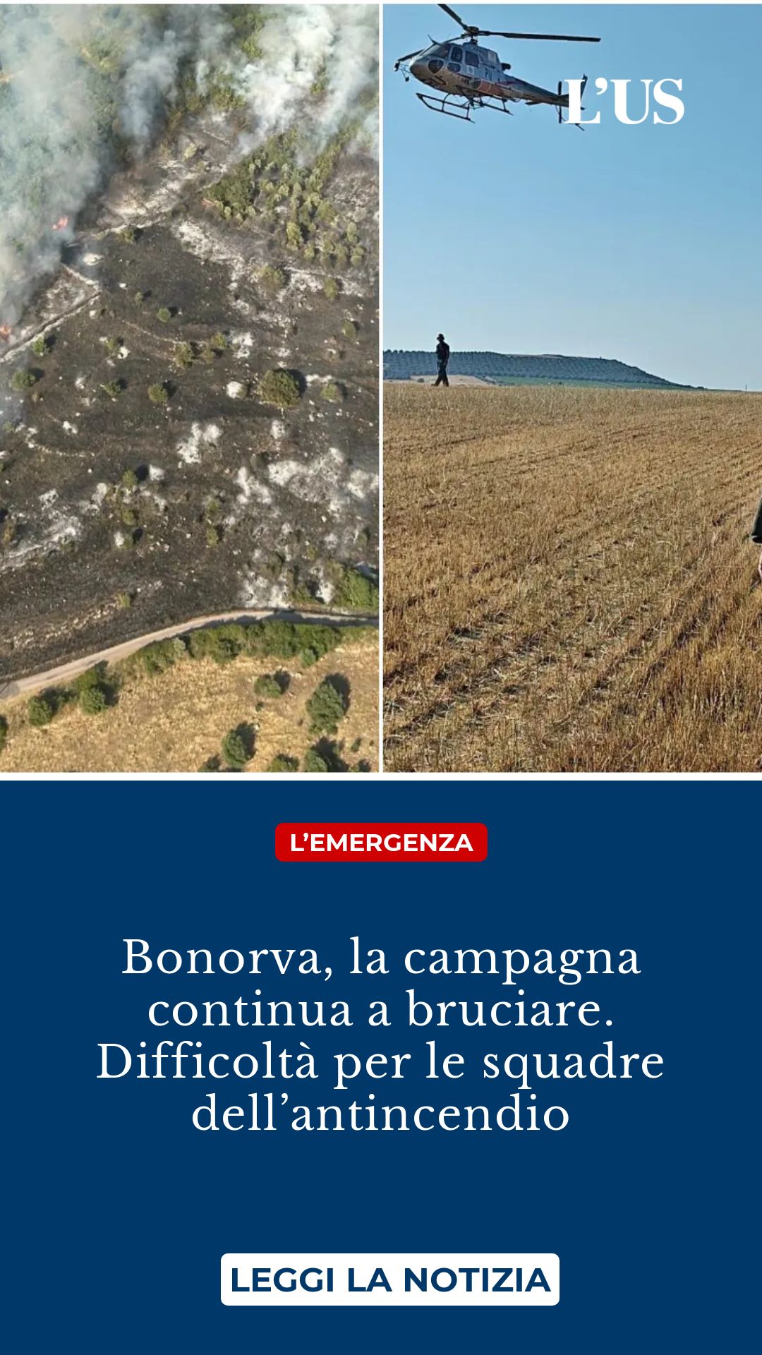 Bonorva, la campagna continua a bruciare. Difficoltà per le squadre dell’antincendio...