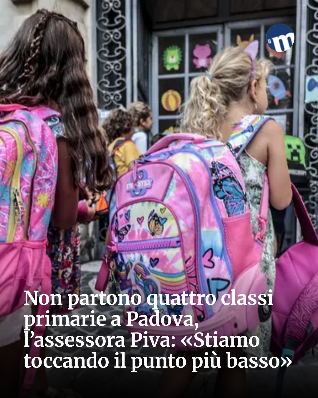 Post Instagram @socialbeat.test: Non partono quattro classi primarie a Padova, l’assessora Piva: «Stiamo toccando il punto più basso»