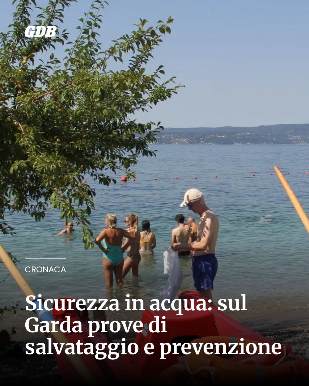 Post Instagram @giornaledibrescia: Sicurezza in acqua: sul Garda prove di salvataggio e prevenzione...