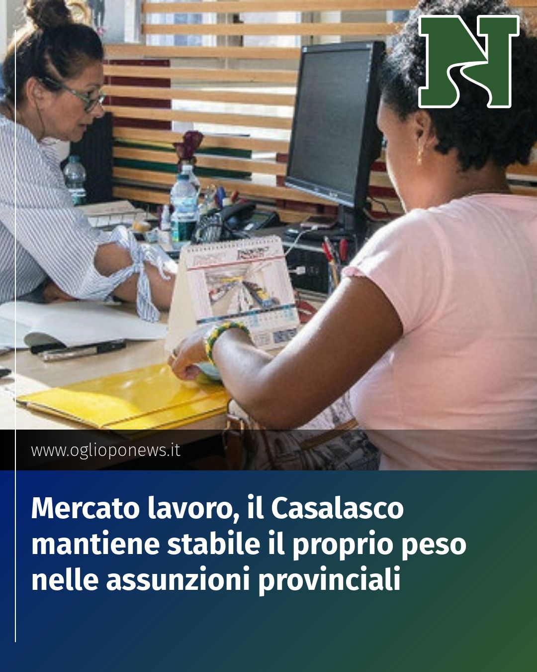 Post Instagram @redazione@oglioponews.it: Mercato lavoro, il Casalasco mantiene stabile il proprio peso nelle assunzioni provinciali...