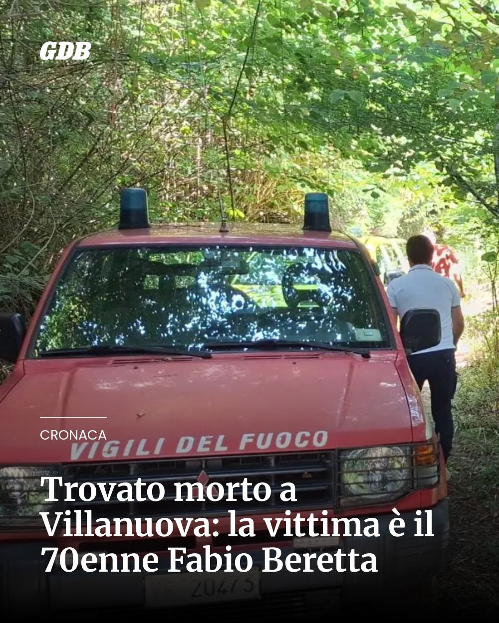 Post Instagram @giornaledibrescia: Trovato morto a Villanuova: la vittima è il 70enne Fabio Beretta...