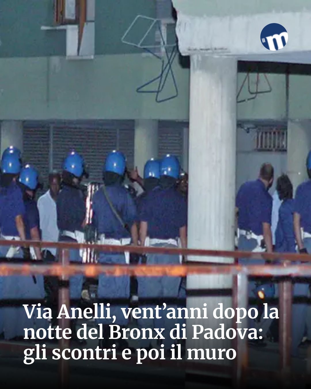 Post Instagram @socialbeat.test: Via Anelli, vent’anni dopo la notte del Bronx di Padova: gli scontri e poi il muro...