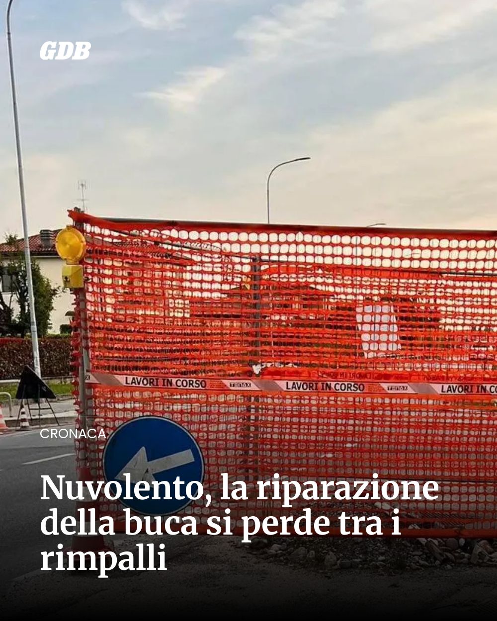 Post Instagram @giornaledibrescia: Nuvolento, la riparazione della buca si perde tra i rimpalli...