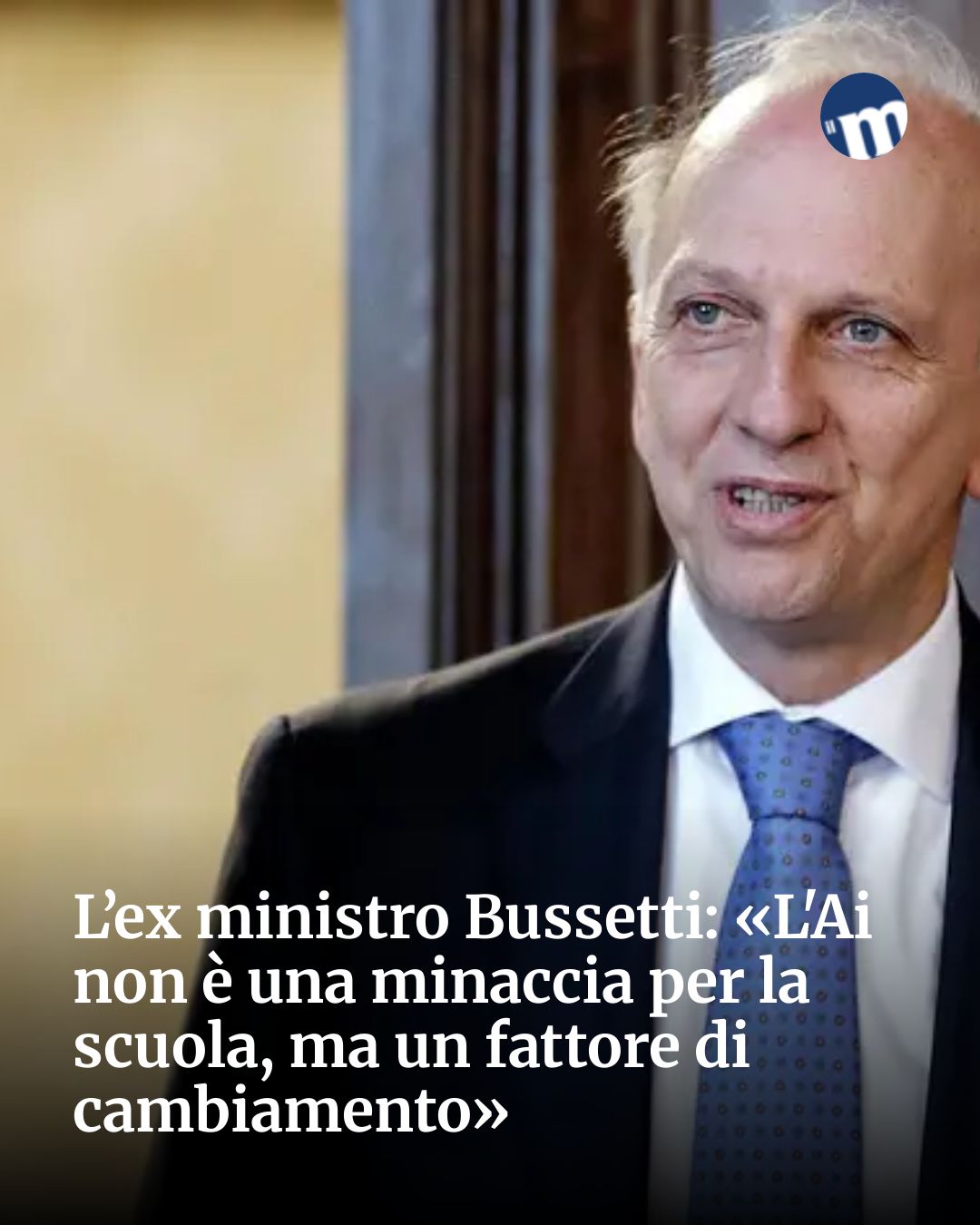 Post Instagram @socialbeat.test: L’ex ministro Bussetti: «L'Ai non è una minaccia per la scuola, ma un fattore di cambiamento»...