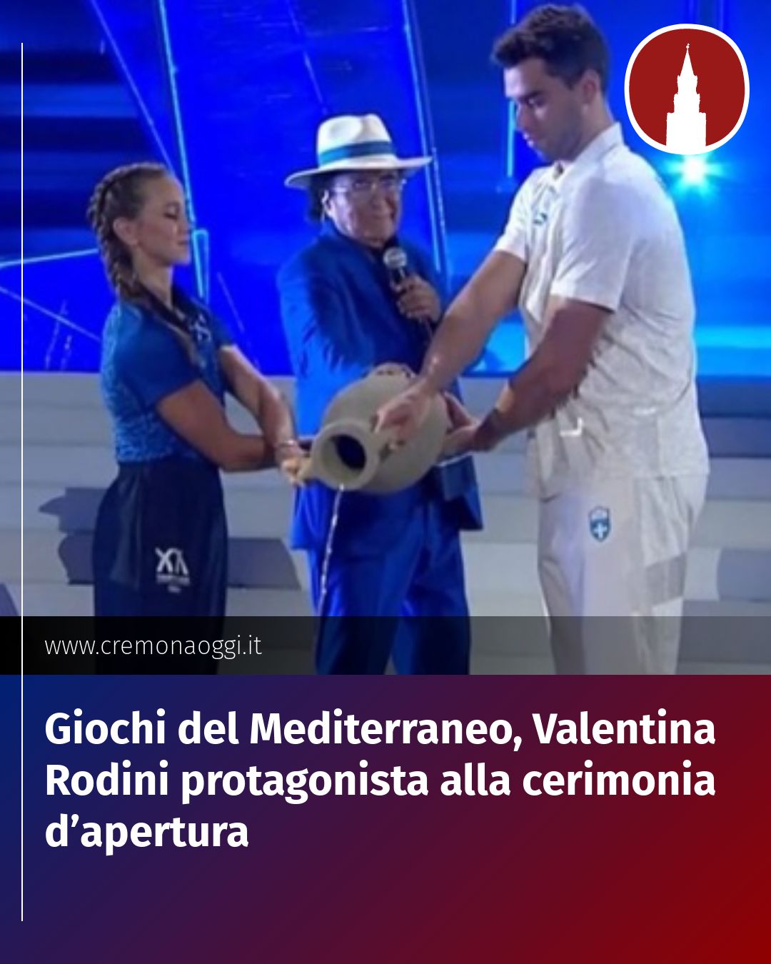 Post Instagram @Cremona_Oggi: Giochi del Mediterraneo, Valentina Rodini protagonista alla cerimonia d’apertura...