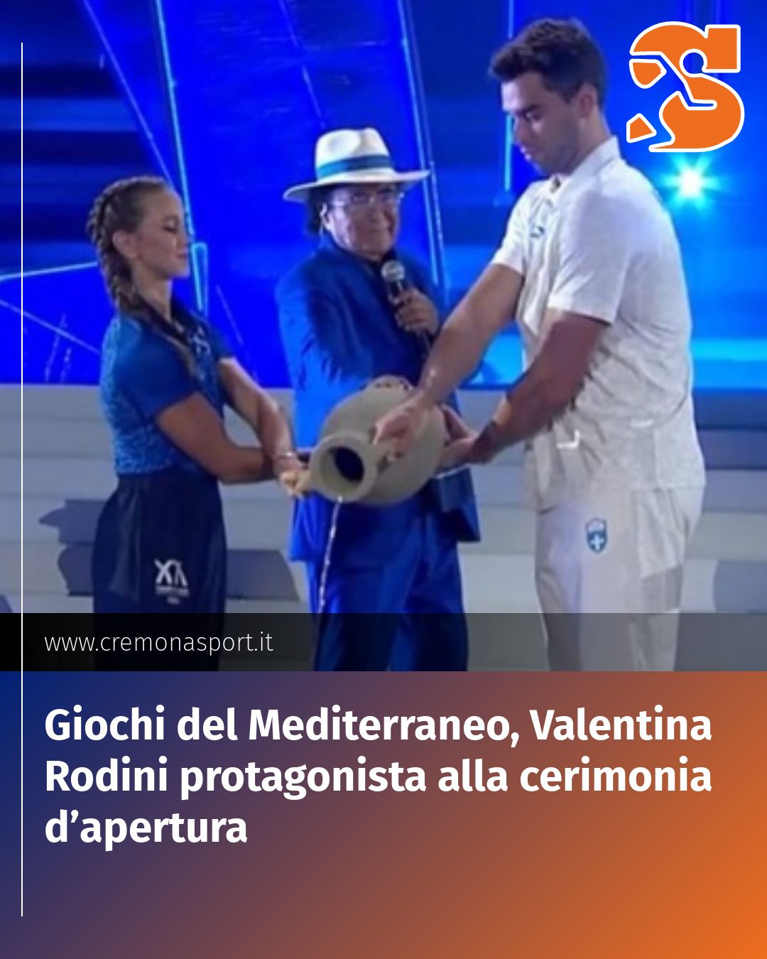 Post Instagram @Cremona_Sport: Giochi del Mediterraneo, Valentina Rodini protagonista alla cerimonia d’apertura...